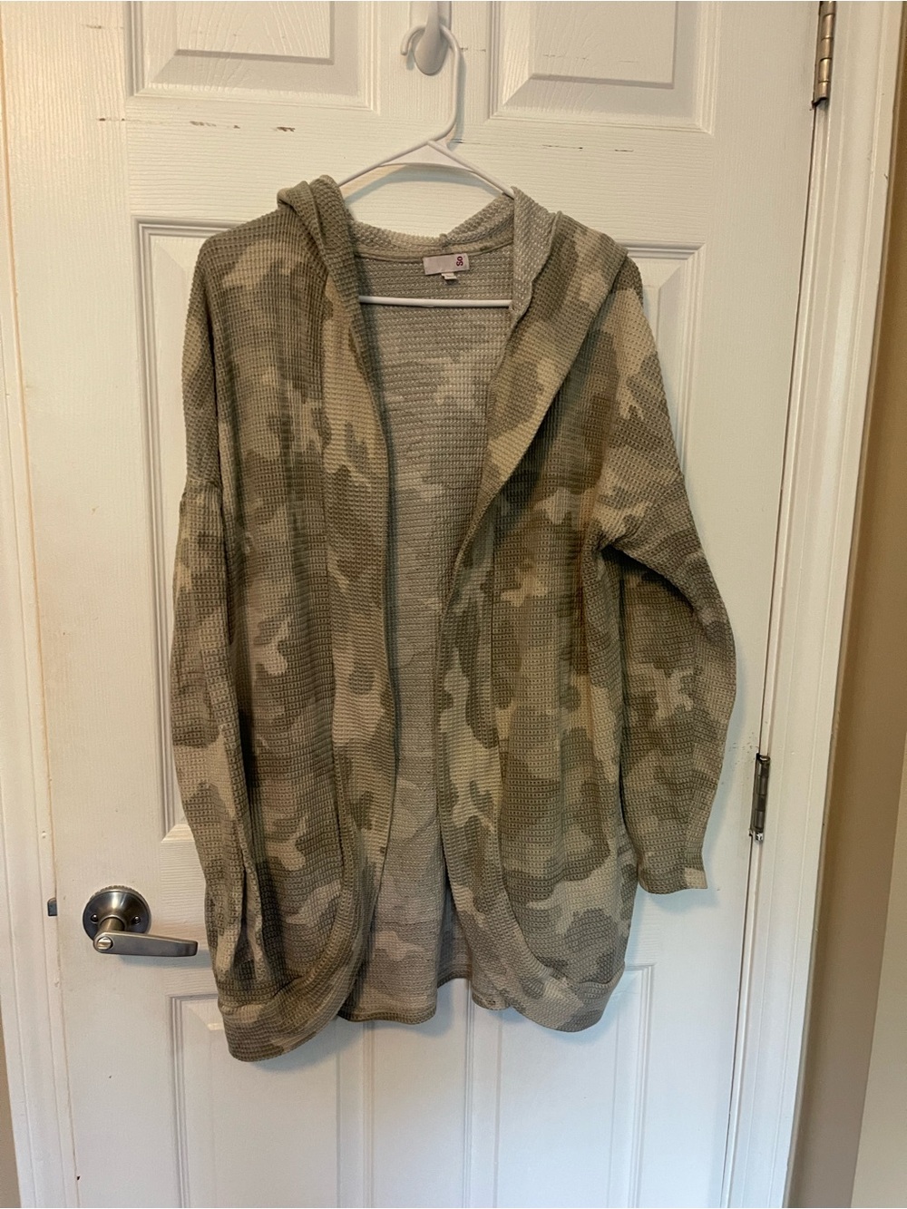 SO Camouflage Hooded Cardigan - Olive & Tan